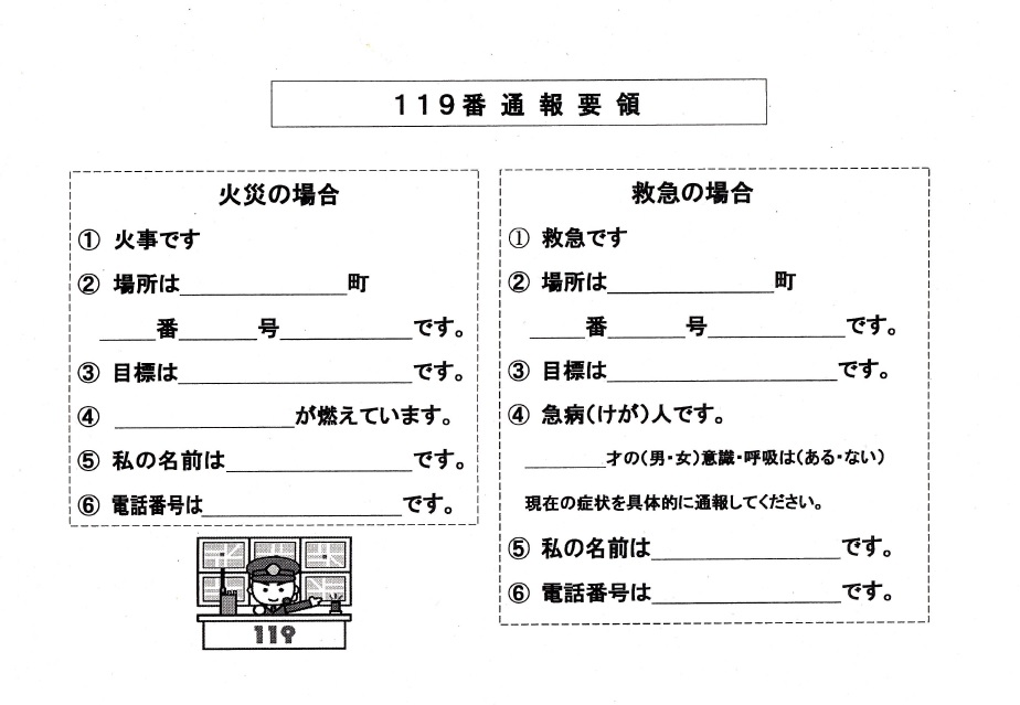 119番通報要領